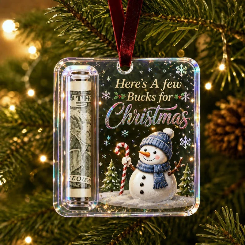 Clear Compartment Cash Holder Ornament