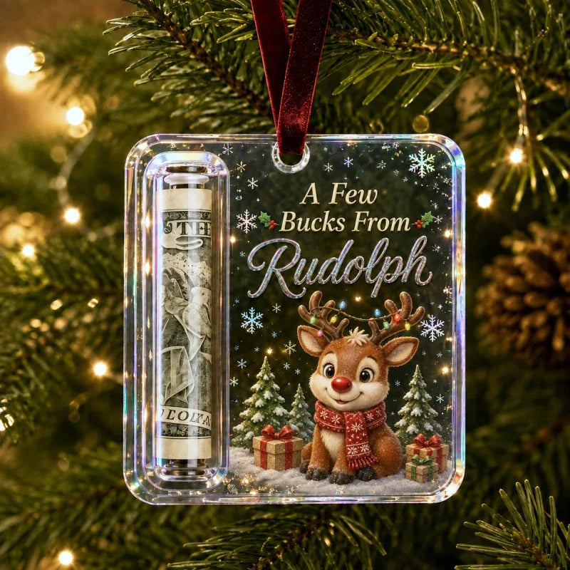 Clear Compartment Cash Holder Ornament