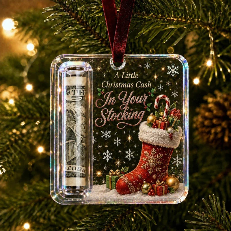 Clear Compartment Cash Holder Ornament