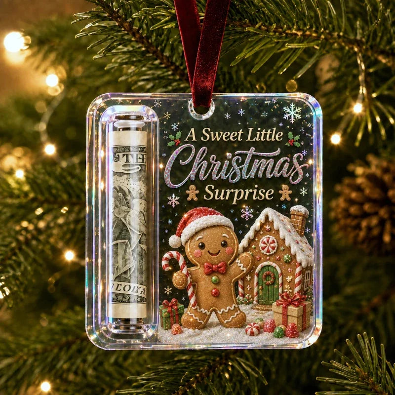 Clear Compartment Cash Holder Ornament