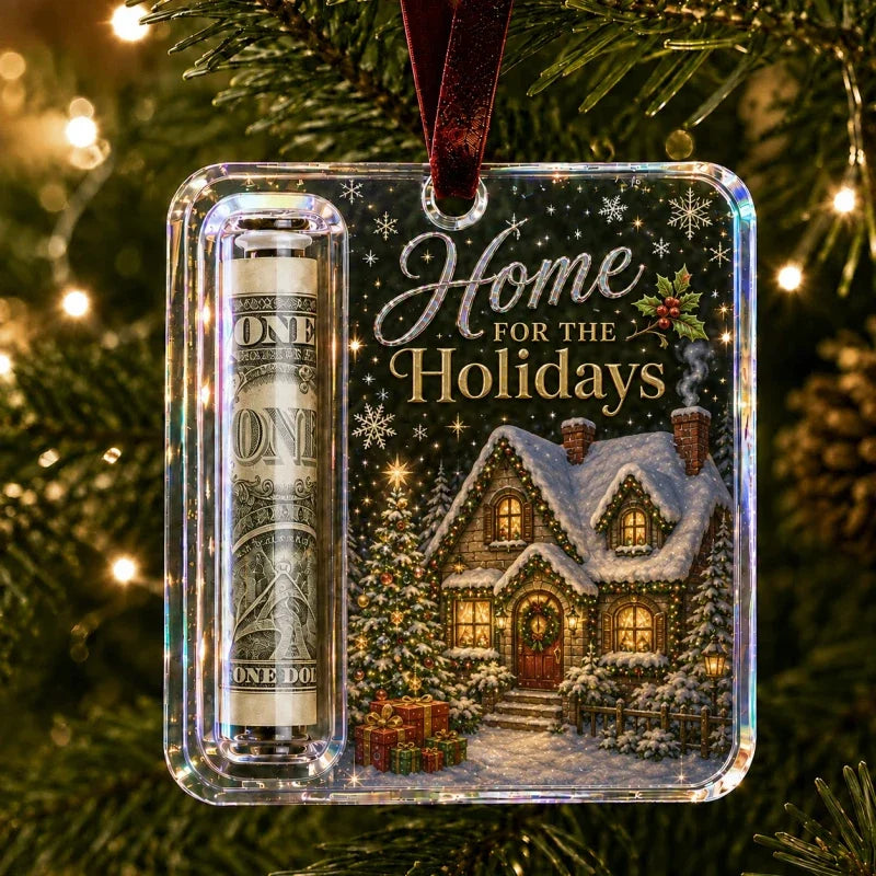 Clear Compartment Cash Holder Ornament