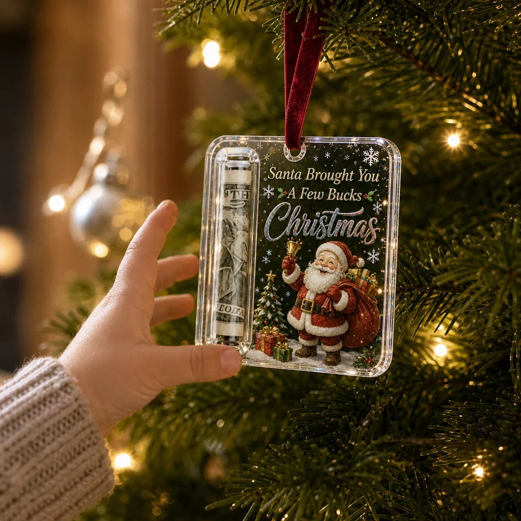 Clear Compartment Cash Holder Ornament