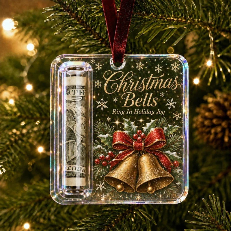 Clear Compartment Cash Holder Ornament