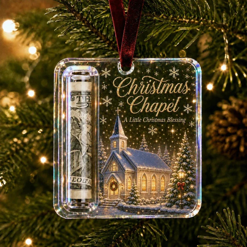 Clear Compartment Cash Holder Ornament