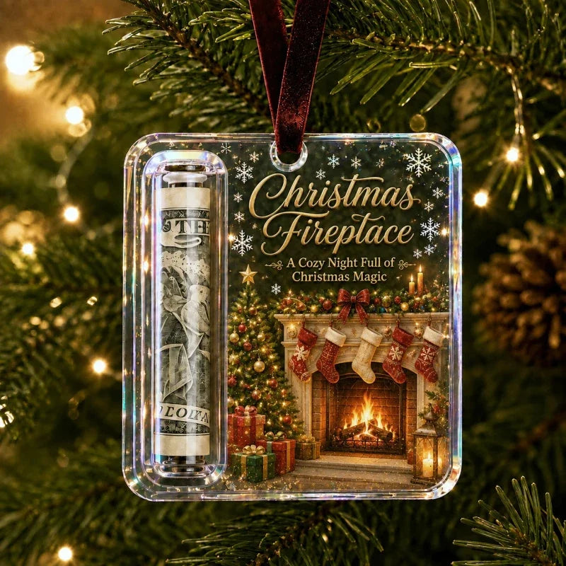 Clear Compartment Cash Holder Ornament