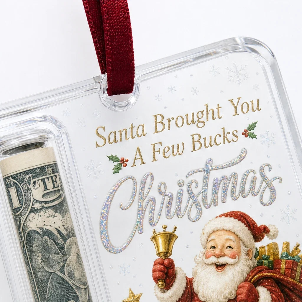 Clear Compartment Cash Holder Ornament