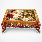 Festive Embossed Print Tablecloth
