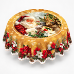 Festive Embossed Print Tablecloth