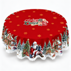 Festive Embossed Print Tablecloth