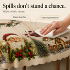 Festive Embossed Print Tablecloth