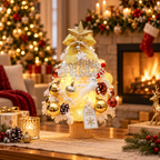 Pre-Decorated Flocked Tabletop Christmas Tree