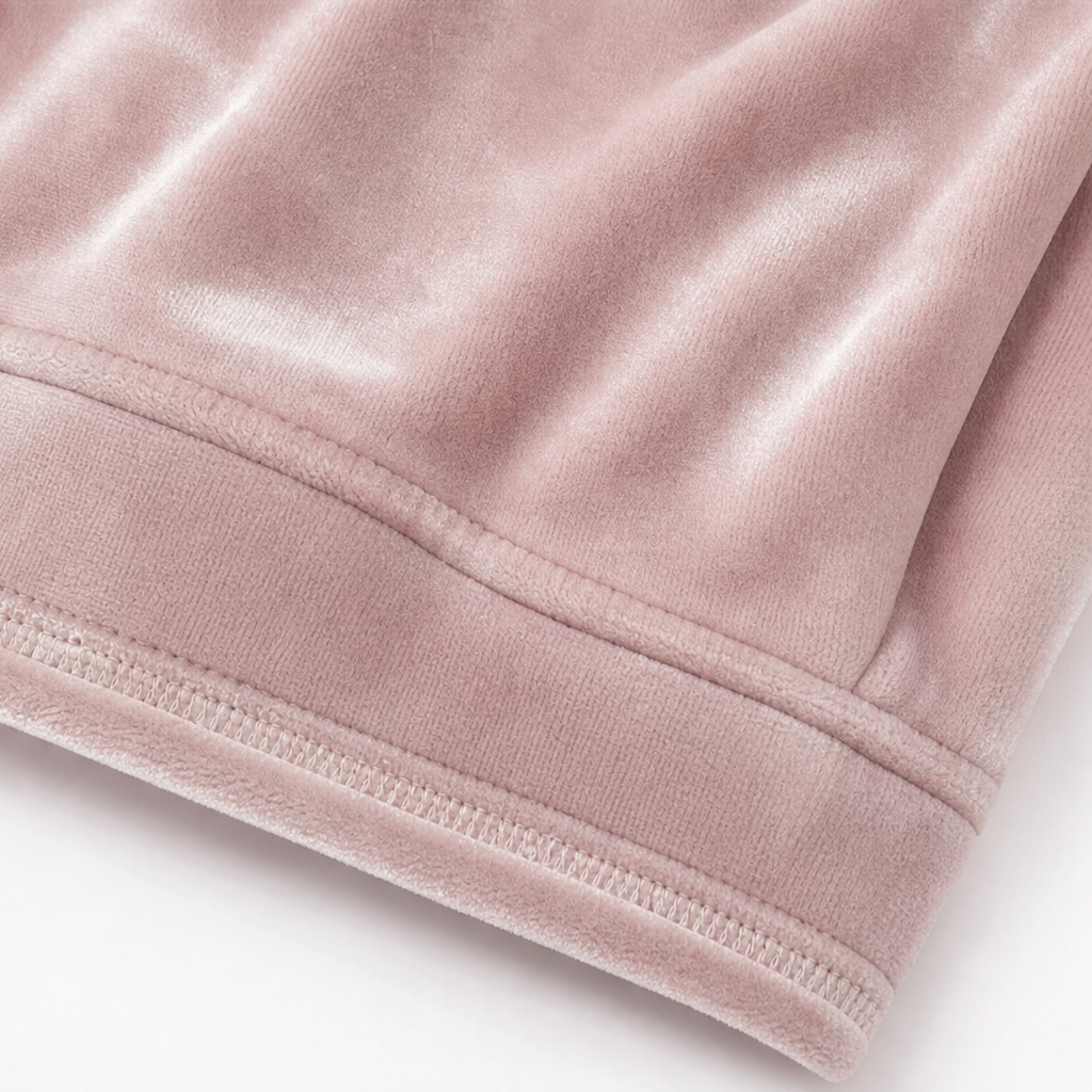 Frankie | Half-Zip Funnel-Neck Velour Pullover
