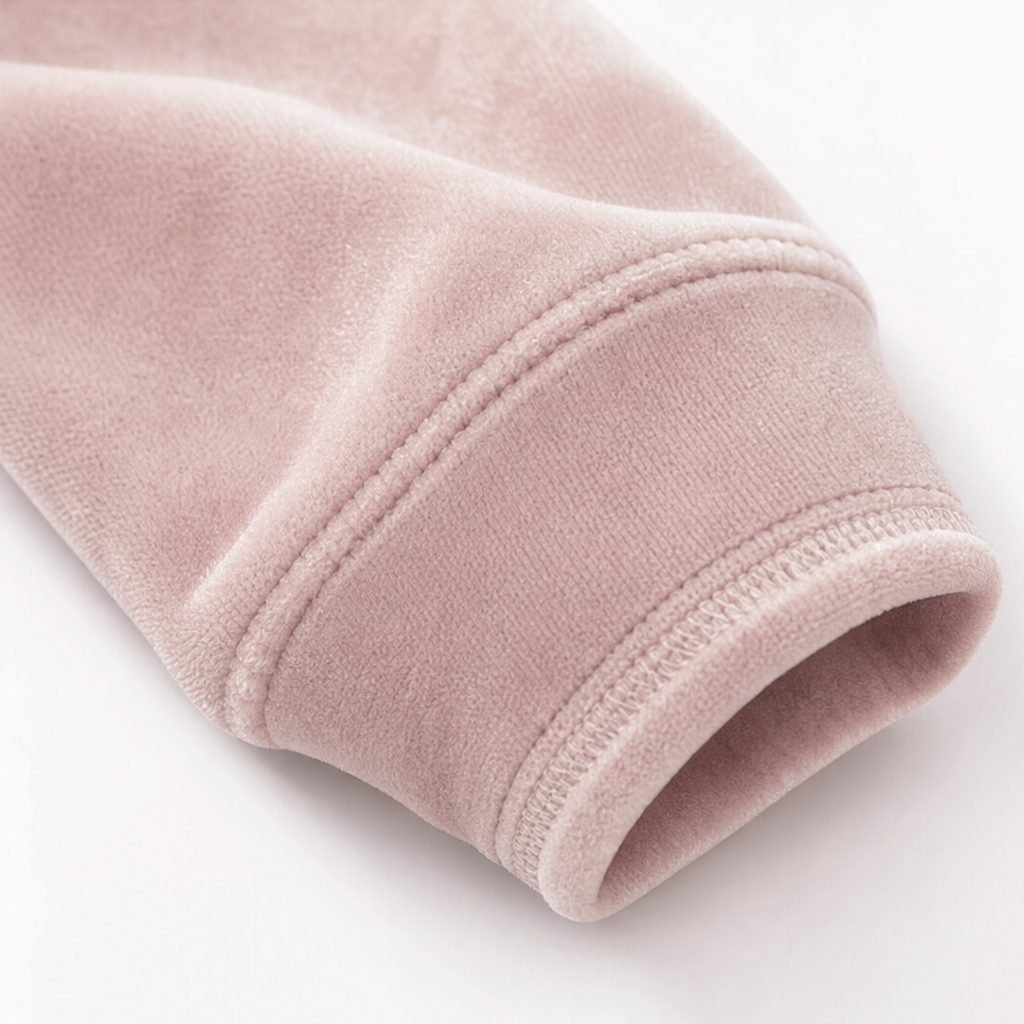Frankie | Half-Zip Funnel-Neck Velour Pullover