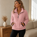 Freya | Half-Zip Fleece Sweater with Pockets