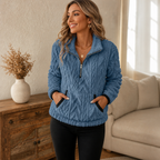 Freya | Half-Zip Fleece Sweater with Pockets
