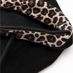 Gail | Leopard Trim Wide Sleeve Off-Shoulder Hoodie