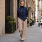 Gia | Asymmetric Diagonal-Zip Sweatshirt