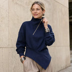 Gia | Asymmetric Diagonal-Zip Sweatshirt