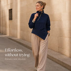 Gia | Asymmetric Diagonal-Zip Sweatshirt