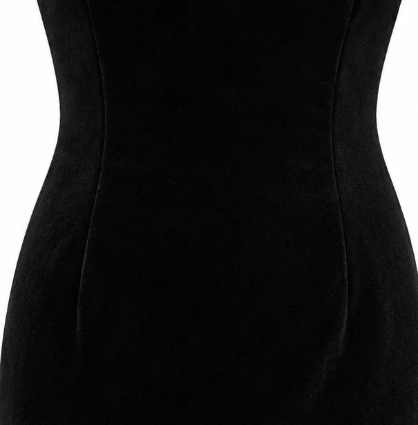 Giada | Off-Shoulder Velvet-Look Midi Dress
