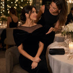 Giada | Off-Shoulder Velvet-Look Midi Dress