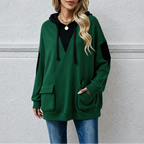 Gillian | V-Neck Color-Block Oversized Hoodie