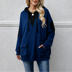 Gillian | V-Neck Color-Block Oversized Hoodie