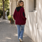 Gillian | V-Neck Color-Block Oversized Hoodie