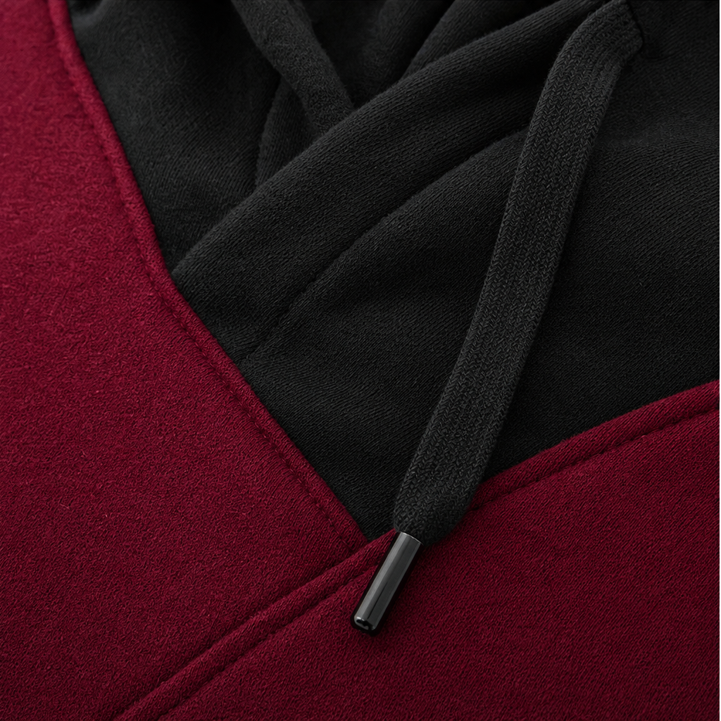 Gillian | V-Neck Color-Block Oversized Hoodie