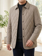 Hank | Diamond-Quilted Jacket with Lapel Collar
