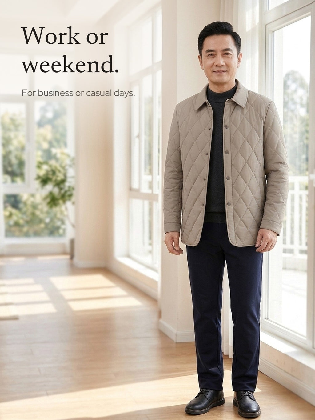 Hank | Diamond-Quilted Jacket with Lapel Collar