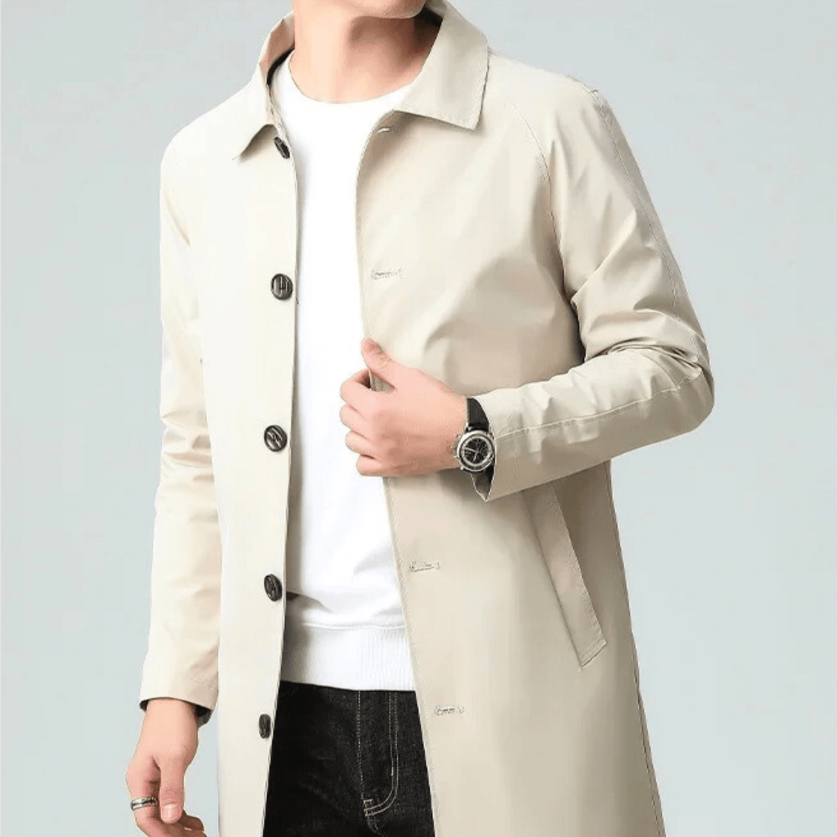 Heath | Single-Breasted Long Overcoat