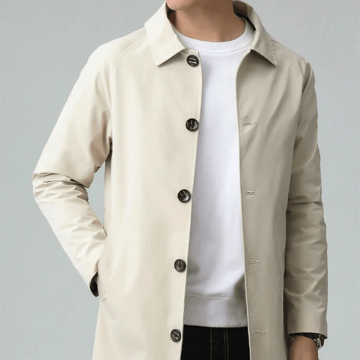 Heath | Single-Breasted Long Overcoat