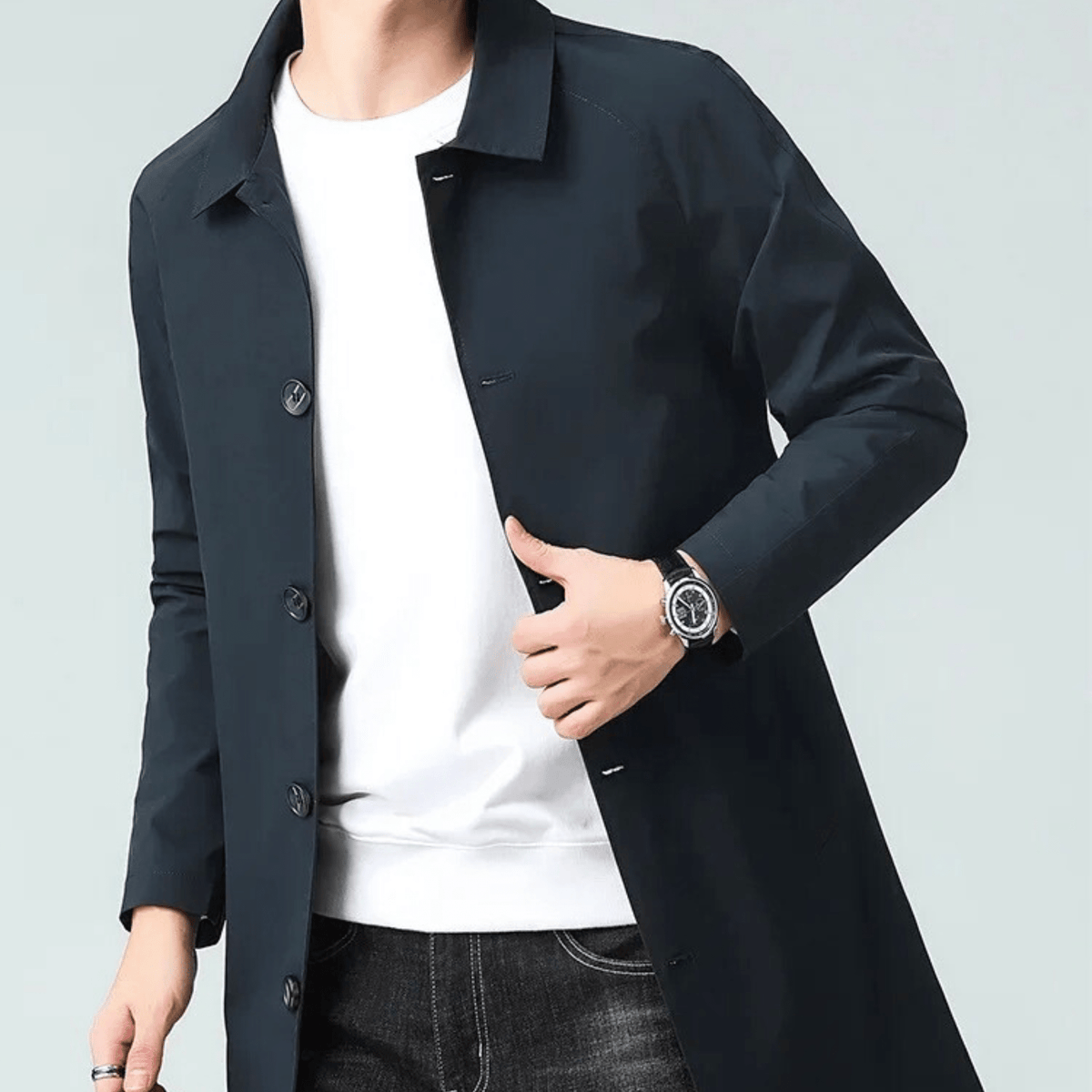 Heath | Single-Breasted Long Overcoat