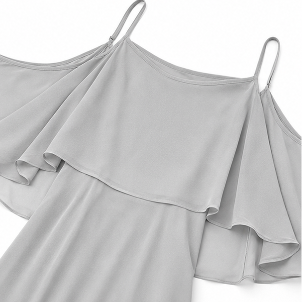 Heidi | Cold-Shoulder Chiffon-Like Maxi Dress