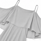 Heidi | Cold-Shoulder Chiffon-Like Maxi Dress