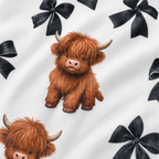 Henrietta | Highland Cow Print Three-Piece Pajama Set