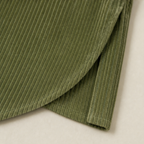 Ina | Asymmetric Button Corduroy Funnel-Neck Top