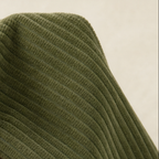 Ina | Asymmetric Button Corduroy Funnel-Neck Top