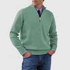 Isaac | Half-Zip Mock Neck Knit Sweater