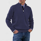 Isaac | Half-Zip Mock Neck Knit Sweater