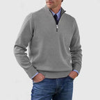 Isaac | Half-Zip Mock Neck Knit Sweater