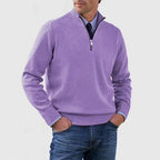 Isaac | Half-Zip Mock Neck Knit Sweater