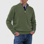 Isaac | Half-Zip Mock Neck Knit Sweater