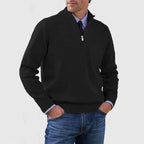 Isaac | Half-Zip Mock Neck Knit Sweater