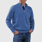 Isaac | Half-Zip Mock Neck Knit Sweater
