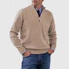 Isaac | Half-Zip Mock Neck Knit Sweater