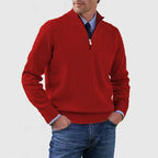 Isaac | Half-Zip Mock Neck Knit Sweater