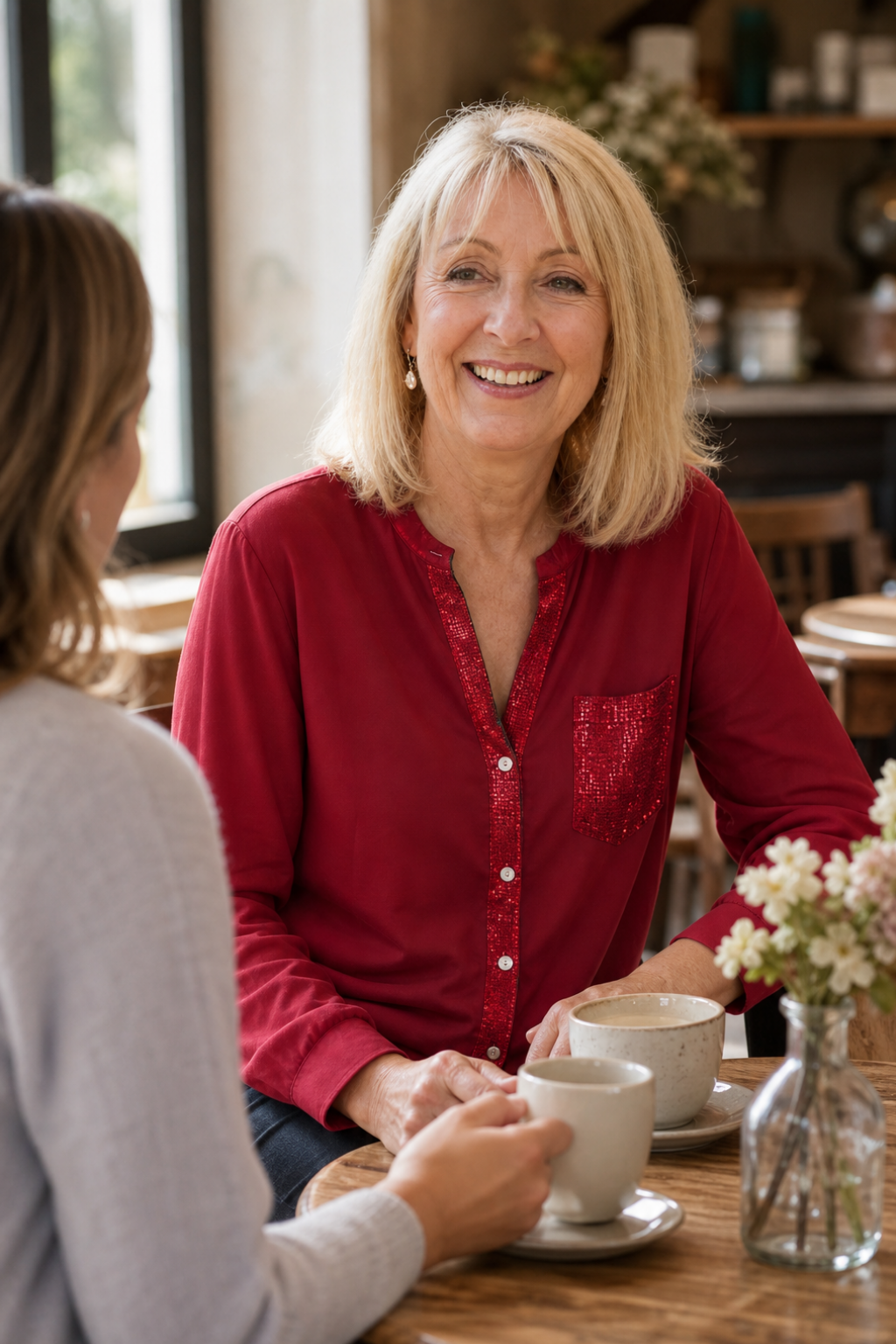 Jada | Sequin Pocket Button-Down Blouse