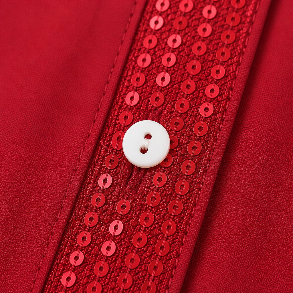 Jada | Sequin Pocket Button-Down Blouse
